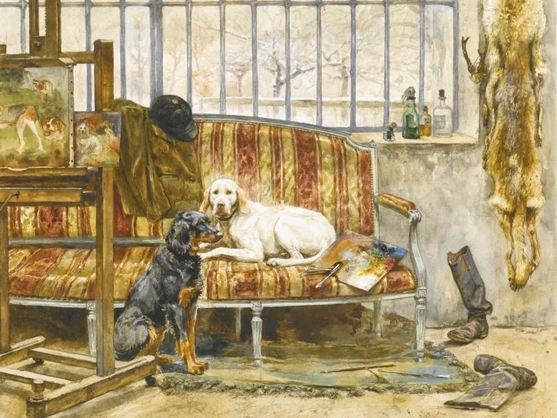 1850-Gaston Gélibert - I cani dell'artista 1888
